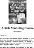 Thumbnail Article Marketing Course