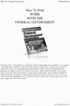 Thumbnail WORK WITH THE FEDERAL GOVERNMENT