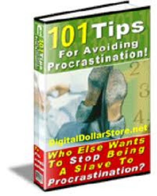 Product picture 101 Tips For Avoiding Procrastination + Private Label Rights