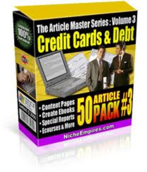 Product picture 50 Articles on Credit Card & Credit Card Debt - No Restriction Private Label Rights included!