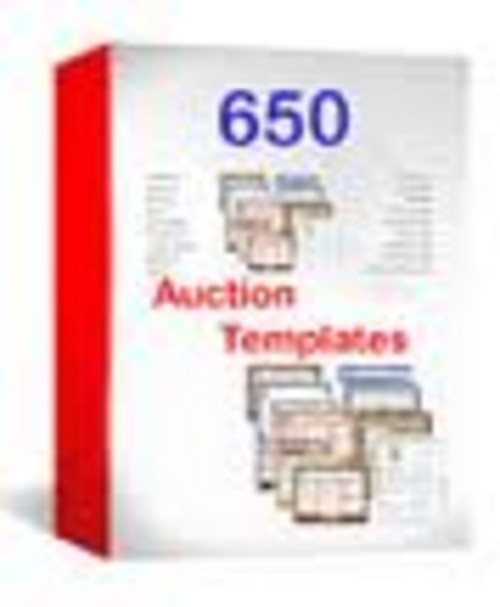 Product picture 650 Auction Templates Software + Master Resell Rights!!!