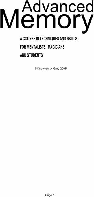 Product picture Advanced Memory Techniques + Resale Rights!!!