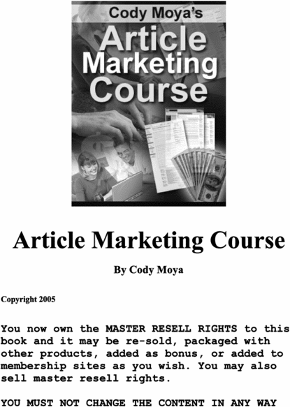 Product picture Article Marketing Course