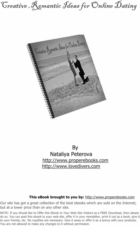 Product picture Creative, Romantic Ideas for Online Dating