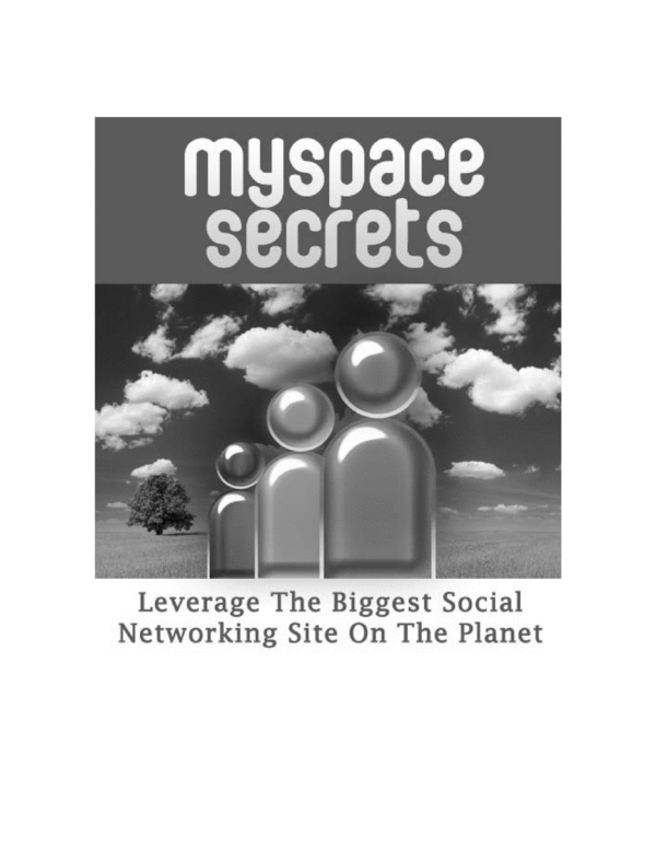 Product picture MySpace Marketing Secrets Revealed