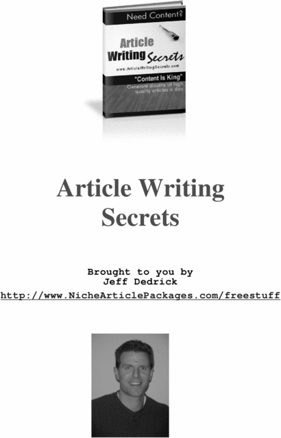 Product picture Article Writing Secrets
