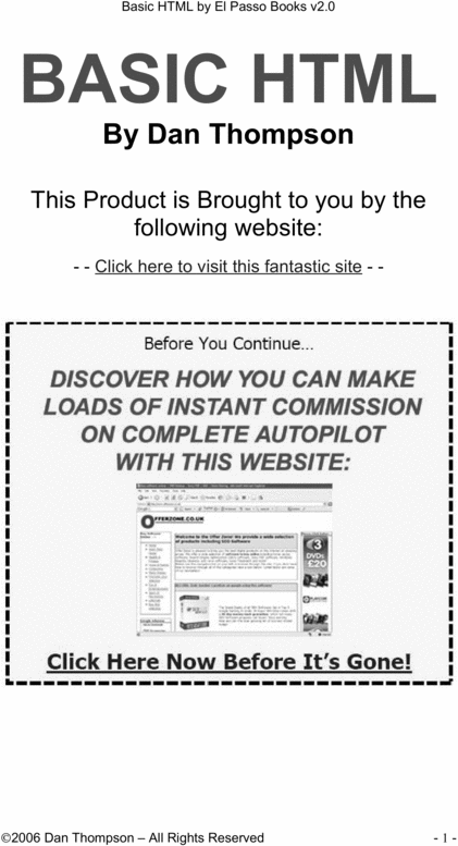 Product picture Basic HTML and Web Design For Beginners
