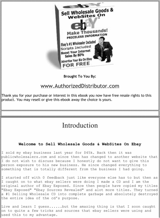 Product picture Sell Wholesale Goods & WebSites On Ebay