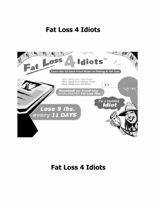 Product picture Fat Loss 4 Idiots